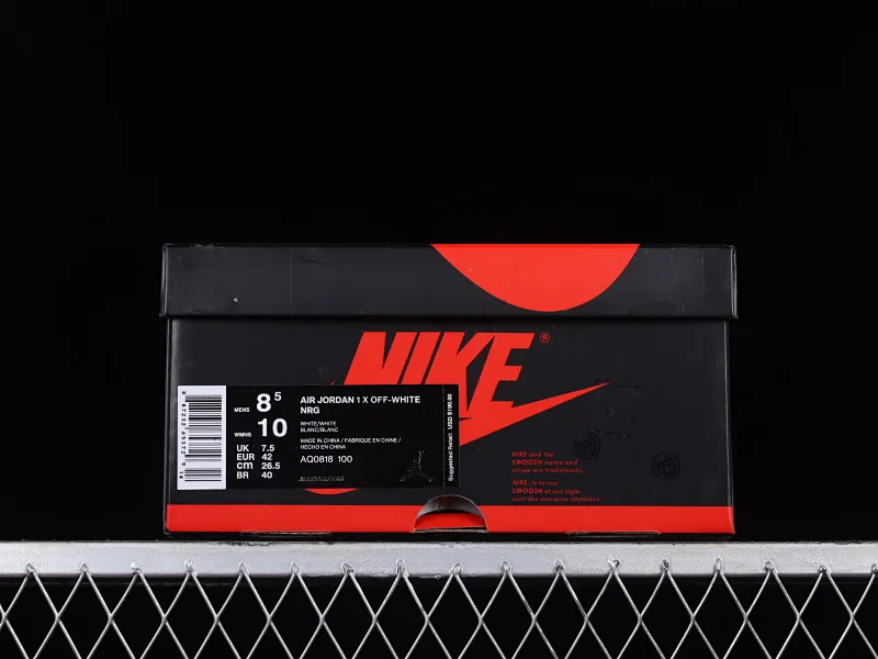All categories Air Jordan Jordan series basketball shoes Air Jordan 1 High L version Off White x Air Jordan OW AJ1 Joe 1 joint all-white high-top basketball shoes AQ0818-100